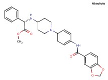 methyl (2S)-[(1-{4-[(1,3-benzodioxol-5-ylcarbonyl)amino]phenyl}-4-piperidinyl)amino](phenyl)acetate