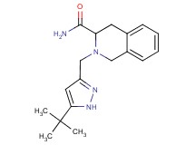 2-[(5-tert-butyl-1H-pyrazol-3-yl)methyl]-1,2,3,4-tetrahydroisoquinoline-3-carboxamide