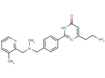 6-(2-aminoethyl)-2-[4-({methyl[(3-methyl-2-pyridinyl)methyl]amino}methyl)phenyl]-4(3H)-pyrimidinone bis(trifluoroacetate)