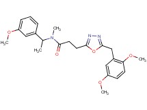 3-[5-(2,5-dimethoxybenzyl)-1,3,4-oxadiazol-2-yl]-N-[1-(3-methoxyphenyl)ethyl]-N-methylpropanamide