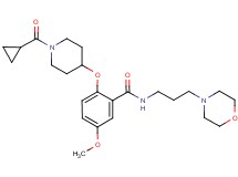 2-{[1-(cyclopropylcarbonyl)-4-piperidinyl]oxy}-5-methoxy-N-[3-(4-morpholinyl)propyl]benzamide