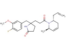 5-{3-[(2R*,6R*)-2-allyl-6-methyl-3,6-dihydro-1(2H)-pyridinyl]-3-oxopropyl}-5-(4-fluoro-3-methoxybenzyl)-2-pyrrolidinone