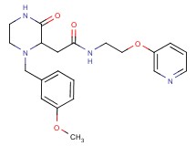 2-[1-(3-methoxybenzyl)-3-oxo-2-piperazinyl]-N-[2-(3-pyridinyloxy)ethyl]acetamide