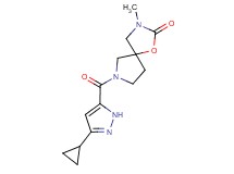 7-[(3-cyclopropyl-1H-pyrazol-5-yl)carbonyl]-3-methyl-1-oxa-3,7-diazaspiro[4.4]nonan-2-one