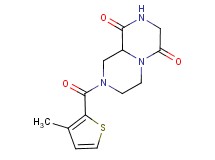 8-[(3-methyl-2-thienyl)carbonyl]tetrahydro-2H-pyrazino[1,2-a]pyrazine-1,4(3H,6H)-dione