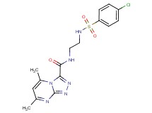 N-(2-{[(4-chlorophenyl)sulfonyl]amino}ethyl)-5,7-dimethyl[1,2,4]triazolo[4,3-a]pyrimidine-3-carboxamide