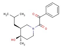 2-[(3S*,4R*)-4-hydroxy-3-isobutyl-4-methylpiperidin-1-yl]-2-oxo-1-phenylethanone