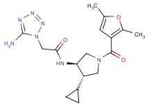 2-(5-amino-1H-tetrazol-1-yl)-N-[(3R*,4S*)-4-cyclopropyl-1-(2,5-dimethyl-3-furoyl)pyrrolidin-3-yl]acetamide
