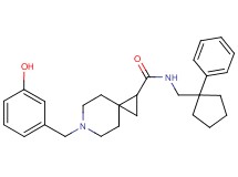 6-(3-hydroxybenzyl)-N-[(1-phenylcyclopentyl)methyl]-6-azaspiro[2.5]octane-1-carboxamide