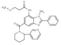3-methoxy-N-(1-methyl-2-phenyl-5-{[2-(3-pyridinyl)-1-piperidinyl]carbonyl}-1H-benzimidazol-7-yl)propanamide