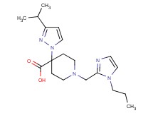 4-(3-isopropyl-1H-pyrazol-1-yl)-1-[(1-propyl-1H-imidazol-2-yl)methyl]piperidine-4-carboxylic acid