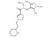 N-ethyl-1-(2-piperidin-2-ylethyl)-N-[(1,3,5-trimethyl-1H-pyrazol-4-yl)methyl]-1H-1,2,3-triazole-4-carboxamide