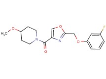 1-({2-[(3-fluorophenoxy)methyl]-1,3-oxazol-4-yl}carbonyl)-4-methoxypiperidine