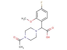 (4-acetylpiperazin-1-yl)(4-fluoro-2-methoxyphenyl)acetic acid