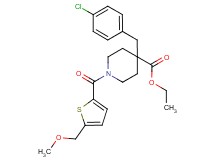 ethyl 4-(4-chlorobenzyl)-1-{[5-(methoxymethyl)-2-thienyl]carbonyl}-4-piperidinecarboxylate