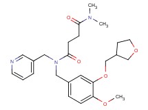 N-[4-methoxy-3-(tetrahydro-3-furanylmethoxy)benzyl]-N',N'-dimethyl-N-(3-pyridinylmethyl)succinamide