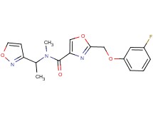 2-[(3-fluorophenoxy)methyl]-N-[1-(3-isoxazolyl)ethyl]-N-methyl-1,3-oxazole-4-carboxamide