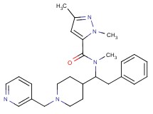 N,1,3-trimethyl-N-{2-phenyl-1-[1-(3-pyridinylmethyl)-4-piperidinyl]ethyl}-1H-pyrazole-5-carboxamide