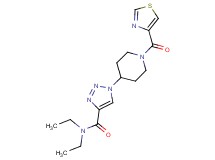 N,N-diethyl-1-[1-(1,3-thiazol-4-ylcarbonyl)piperidin-4-yl]-1H-1,2,3-triazole-4-carboxamide