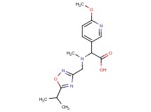 [[(5-isopropyl-1,2,4-oxadiazol-3-yl)methyl](methyl)amino](6-methoxypyridin-3-yl)acetic acid