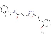 N-(2,3-dihydro-1H-inden-1-yl)-3-{5-[2-(2-methoxyphenyl)ethyl]-1,3,4-oxadiazol-2-yl}propanamide