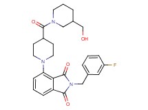 2-(3-fluorobenzyl)-4-(4-{[3-(hydroxymethyl)-1-piperidinyl]carbonyl}-1-piperidinyl)-1H-isoindole-1,3(2H)-dione