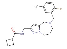 N-{[5-(2-fluoro-5-methylbenzyl)-5,6,7,8-tetrahydro-4H-pyrazolo[1,5-a][1,4]diazepin-2-yl]methyl}cyclobutanecarboxamide