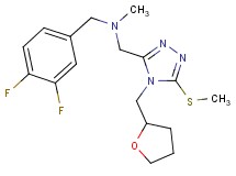 (3,4-difluorobenzyl)methyl{[5-(methylthio)-4-(tetrahydro-2-furanylmethyl)-4H-1,2,4-triazol-3-yl]methyl}amine