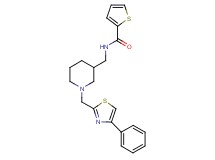 N-({1-[(4-phenyl-1,3-thiazol-2-yl)methyl]-3-piperidinyl}methyl)-2-thiophenecarboxamide