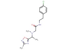 N-[2-(4-chlorophenyl)ethyl]-2-{methyl[1-(3-methyl-1,2,4-oxadiazol-5-yl)ethyl]amino}acetamide