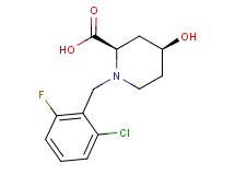 (2R*,4S*)-1-(2-chloro-6-fluorobenzyl)-4-hydroxypiperidine-2-carboxylic acid