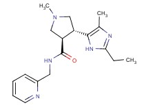 (3R*,4R*)-4-(2-ethyl-4-methyl-1H-imidazol-5-yl)-1-methyl-N-(pyridin-2-ylmethyl)pyrrolidine-3-carboxamide