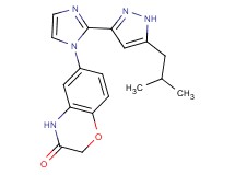 6-[2-(5-isobutyl-1H-pyrazol-3-yl)-1H-imidazol-1-yl]-2H-1,4-benzoxazin-3(4H)-one