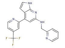 N-(pyridin-2-ylmethyl)-4-[4-(trifluoromethyl)pyridin-2-yl]-1H-pyrrolo[2,3-b]pyridin-6-amine