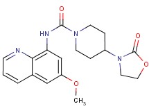N-(6-methoxyquinolin-8-yl)-4-(2-oxo-1,3-oxazolidin-3-yl)piperidine-1-carboxamide