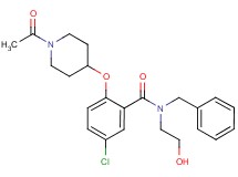 2-[(1-acetyl-4-piperidinyl)oxy]-N-benzyl-5-chloro-N-(2-hydroxyethyl)benzamide