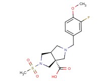 (3aR*,6aR*)-2-(3-fluoro-4-methoxybenzyl)-5-(methylsulfonyl)hexahydropyrrolo[3,4-c]pyrrole-3a(1H)-carboxylic acid