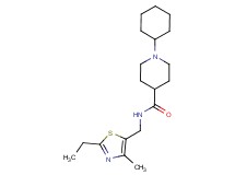 1-cyclohexyl-N-[(2-ethyl-4-methyl-1,3-thiazol-5-yl)methyl]-4-piperidinecarboxamide