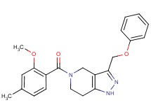 5-(2-methoxy-4-methylbenzoyl)-3-(phenoxymethyl)-4,5,6,7-tetrahydro-1H-pyrazolo[4,3-c]pyridine