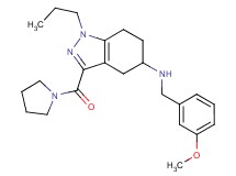 N-(3-methoxybenzyl)-1-propyl-3-(1-pyrrolidinylcarbonyl)-4,5,6,7-tetrahydro-1H-indazol-5-amine