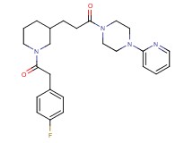 1-(3-{1-[(4-fluorophenyl)acetyl]-3-piperidinyl}propanoyl)-4-(2-pyridinyl)piperazine
