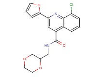 8-chloro-N-(1,4-dioxan-2-ylmethyl)-2-(2-furyl)-4-quinolinecarboxamide
