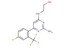 2-({2-amino-6-[4-fluoro-2-(trifluoromethyl)phenyl]pyrimidin-4-yl}amino)ethanol