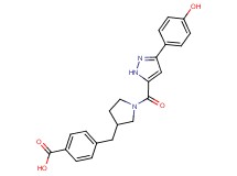 4-[(1-{[3-(4-hydroxyphenyl)-1H-pyrazol-5-yl]carbonyl}pyrrolidin-3-yl)methyl]benzoic acid