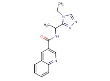 N-[1-(4-ethyl-4H-1,2,4-triazol-3-yl)ethyl]quinoline-3-carboxamide
