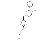 2-(butylthio)-5-[(4-methyl-3-phenylpiperazin-1-yl)methyl]pyrimidine