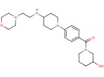 1-[4-(4-{[2-(4-morpholinyl)ethyl]amino}-1-piperidinyl)benzoyl]-3-piperidinol