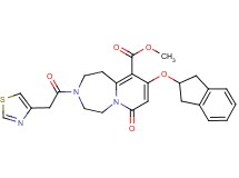 methyl 9-(2,3-dihydro-1H-inden-2-yloxy)-7-oxo-3-(1,3-thiazol-4-ylacetyl)-1,2,3,4,5,7-hexahydropyrido[1,2-d][1,4]diazepine-10-carboxylate