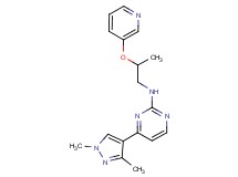 4-(1,3-dimethyl-1H-pyrazol-4-yl)-N-[2-(3-pyridinyloxy)propyl]-2-pyrimidinamine trifluoroacetate