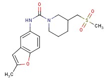 N-(2-methyl-1-benzofuran-5-yl)-3-[(methylsulfonyl)methyl]piperidine-1-carboxamide